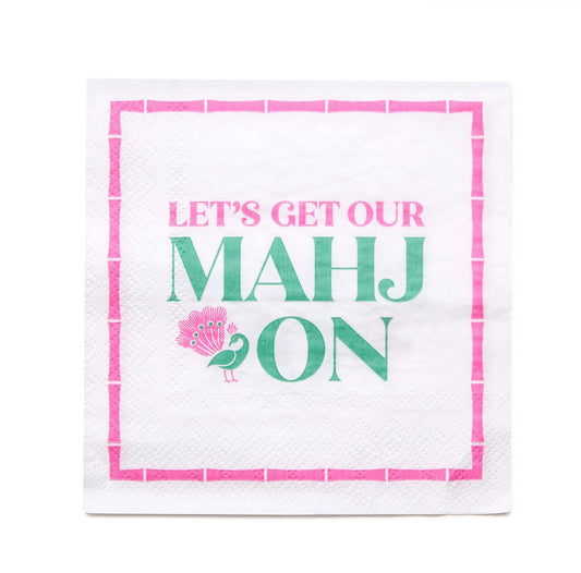 Lets Mahj On Cocktail Napkins