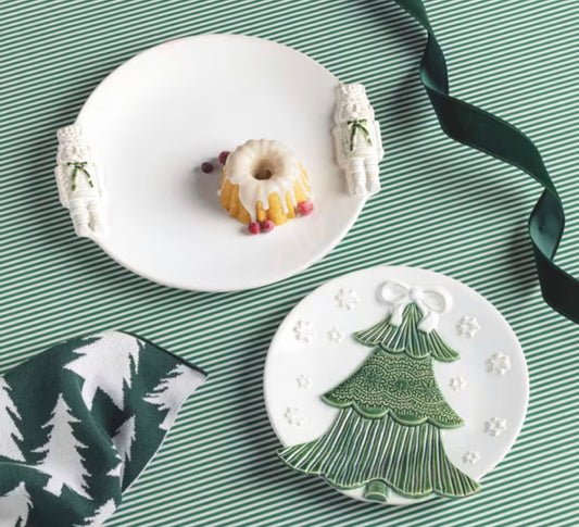 White Nutcracker Round Platter