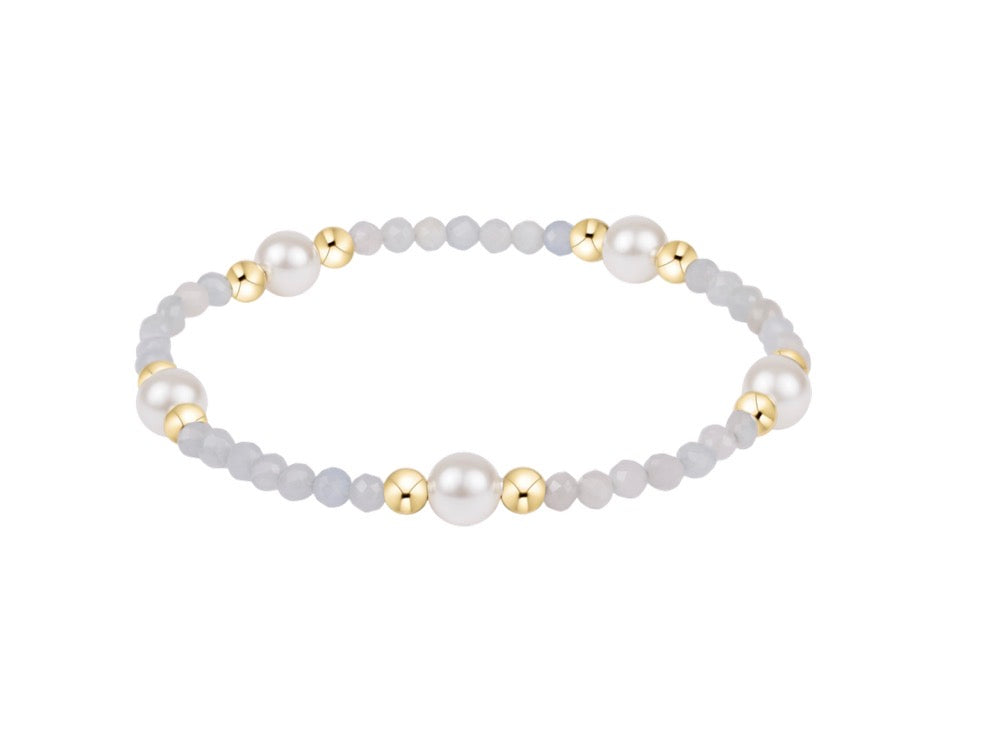Purpose Pearl 6mm Gem Bracelet - Aquamarine