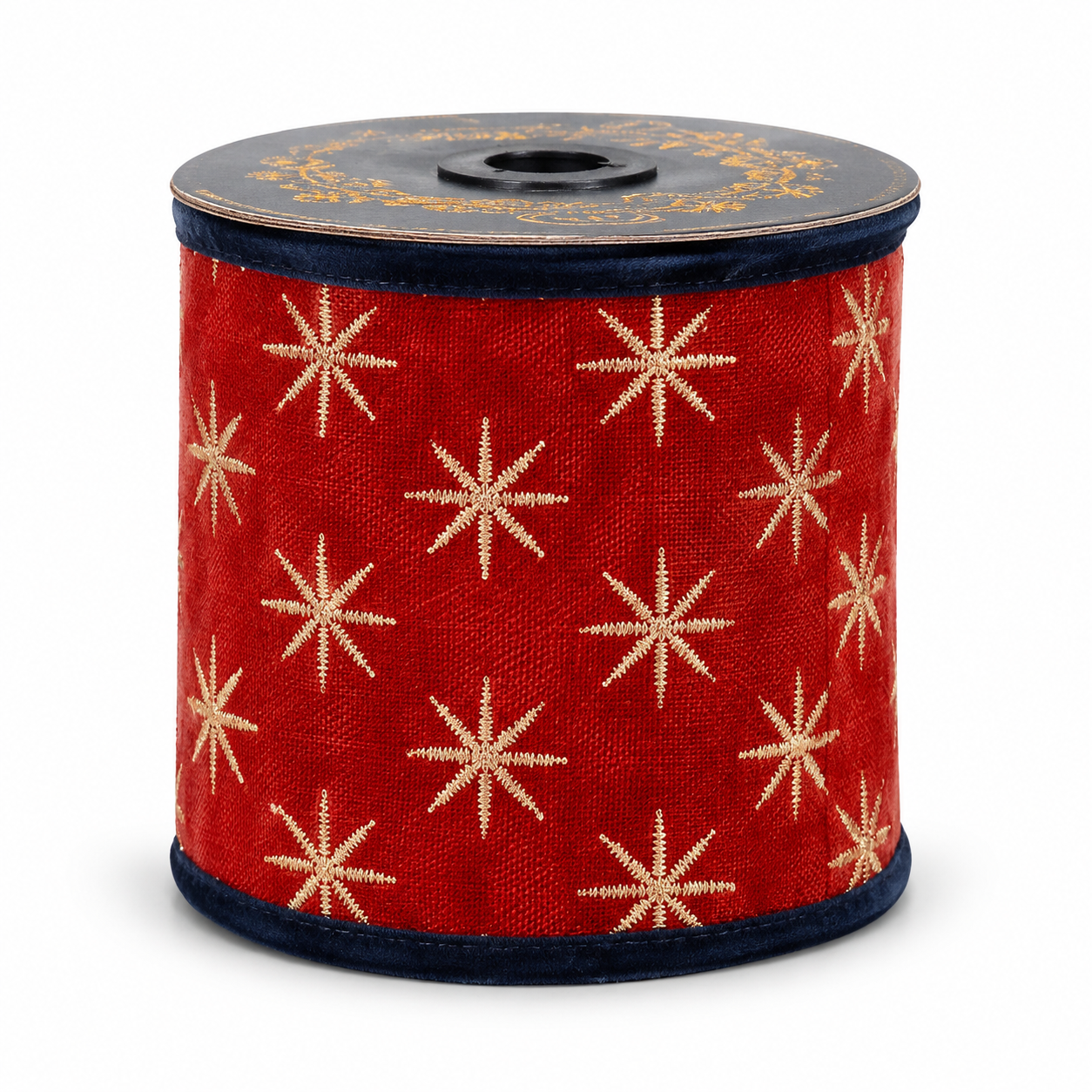 Embroidered Star Canvas Fused Royal Star Piping Ribbon