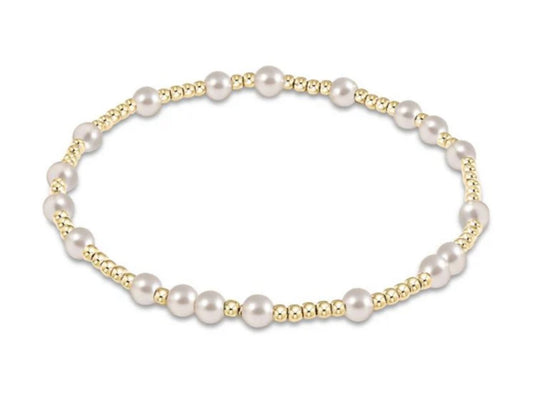 Hope Unwritten 4mm Bead Bracelet- Pearl