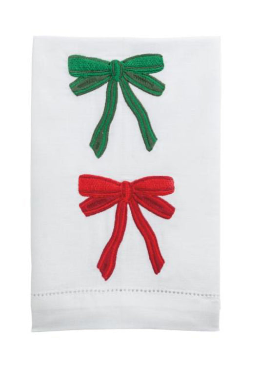 Embroidered Bow Tea Towels