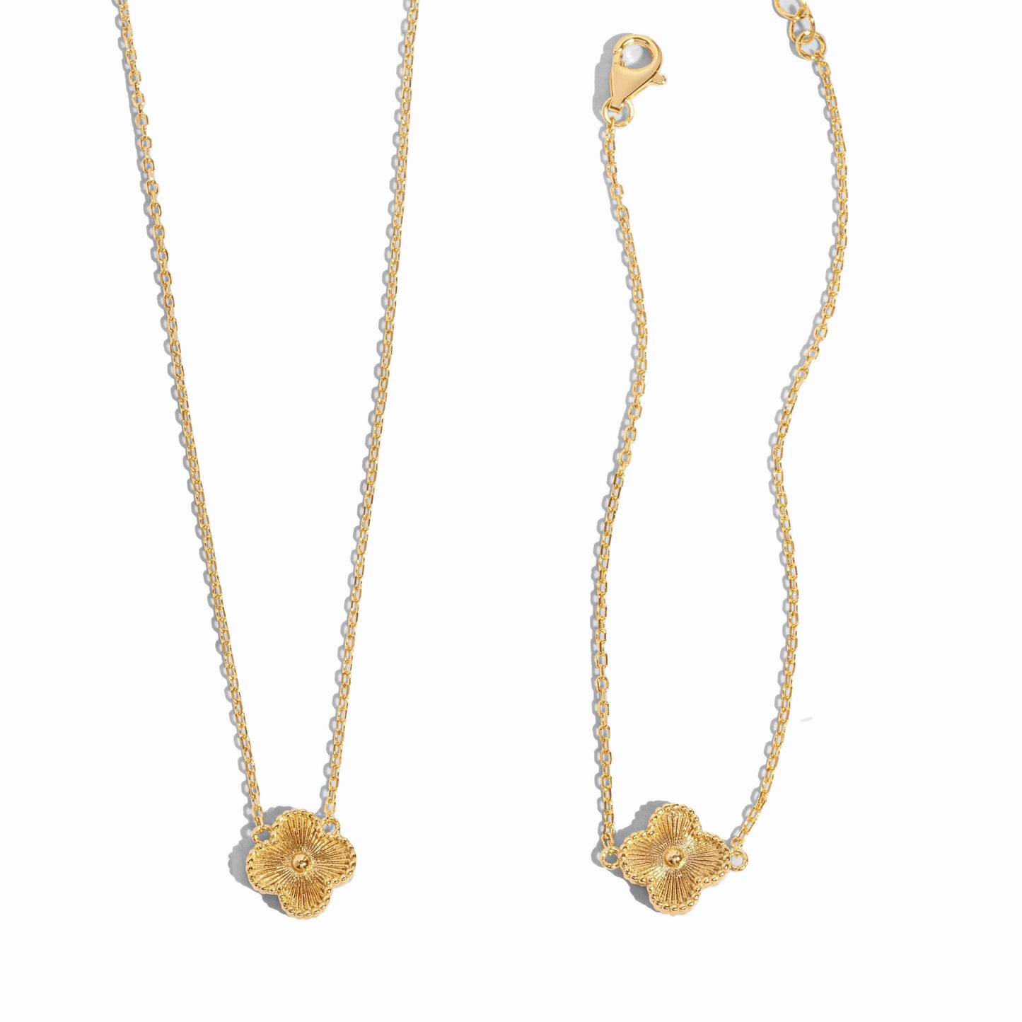 Ella Four Leaf Clover Necklace: Gold