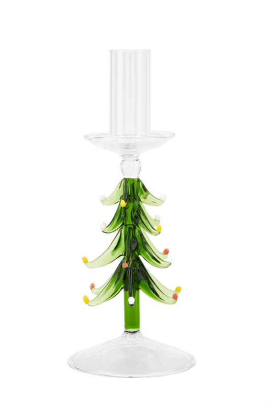 Glass Tree Taper Holder- Small