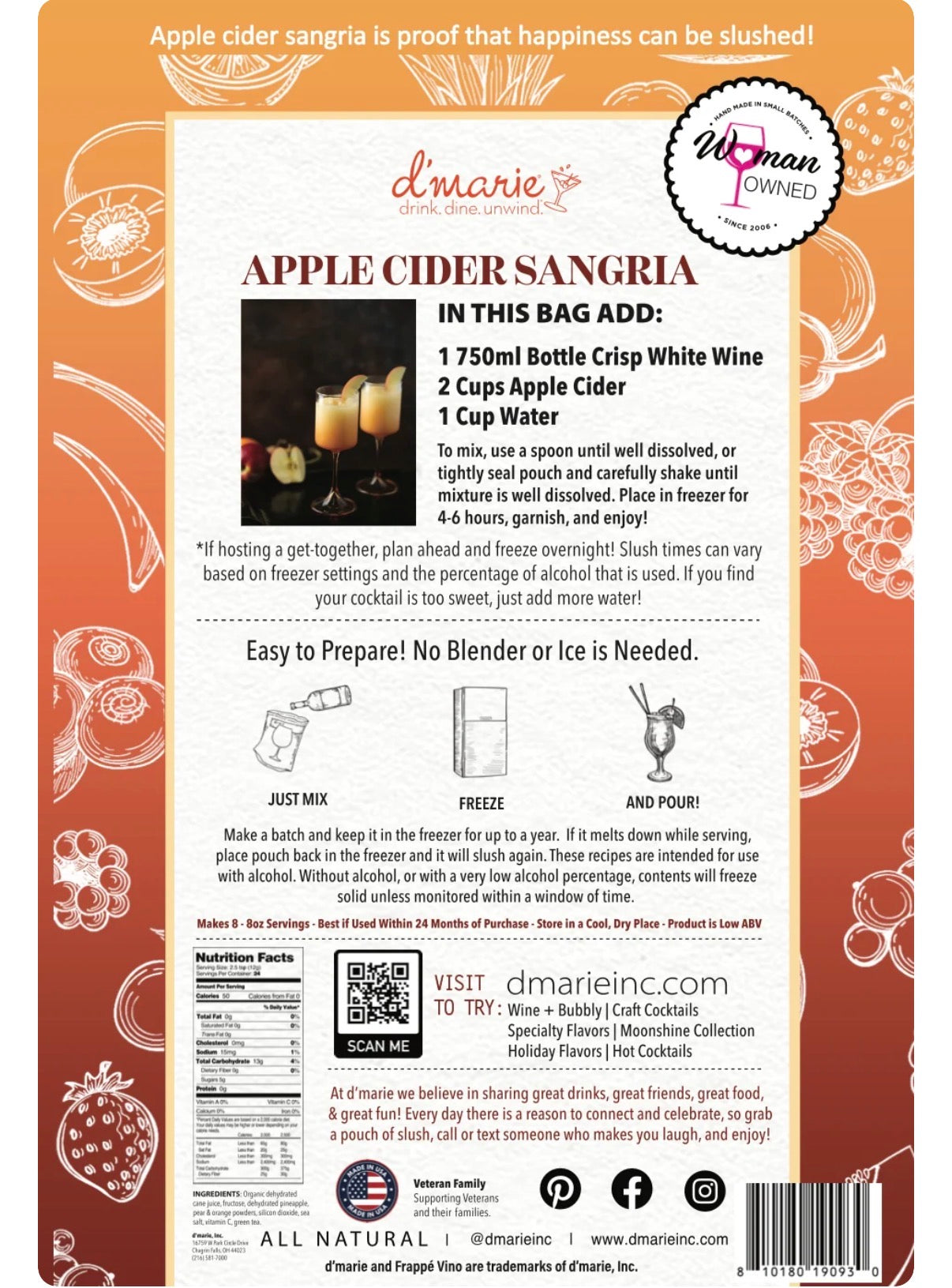 Apple Cider Sangria Cocktail Slush