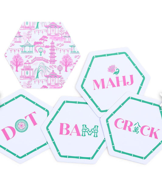 Let’s Mahj Paper Coaster Set of 24