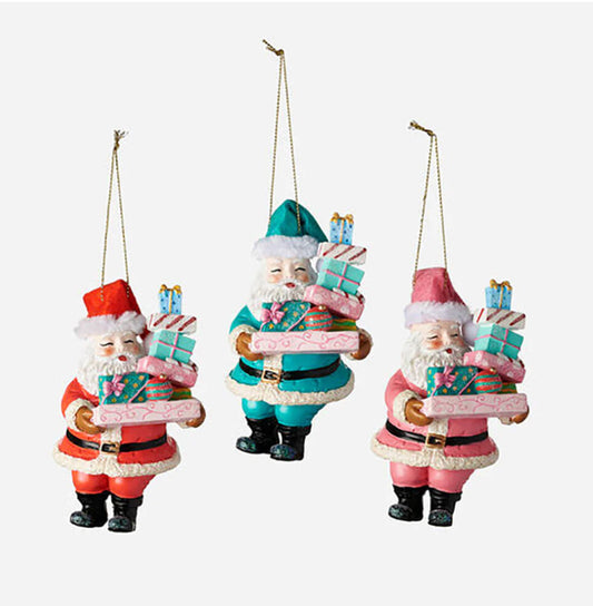 Santa with Presents Ornament