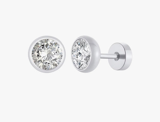 Shay Screwback Studs- Silver
