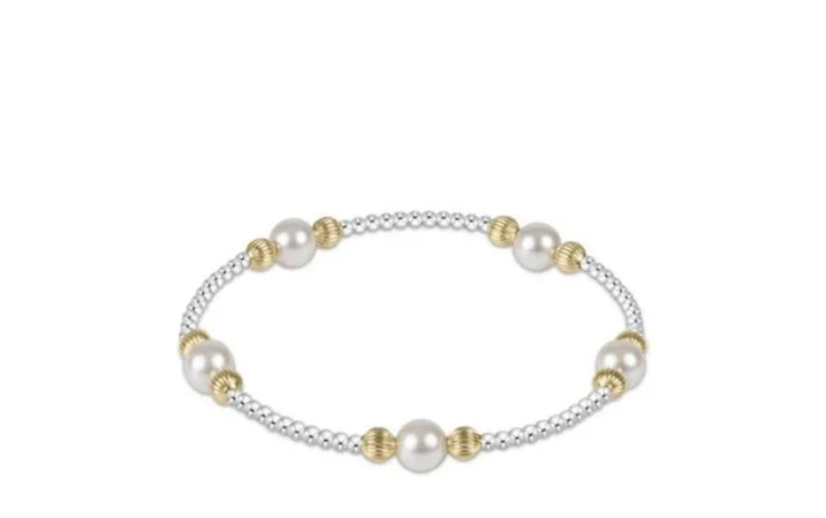 PURPOSE DIGNITY PEARL 6MM BRACELET- MIXED METAL