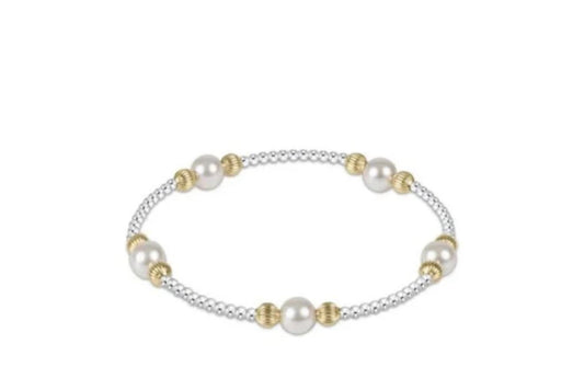 PURPOSE DIGNITY PEARL 6MM BRACELET- MIXED METAL