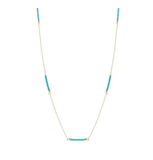 15" Choker Simplicity Chain Gold - Hope Bliss - Turquoise