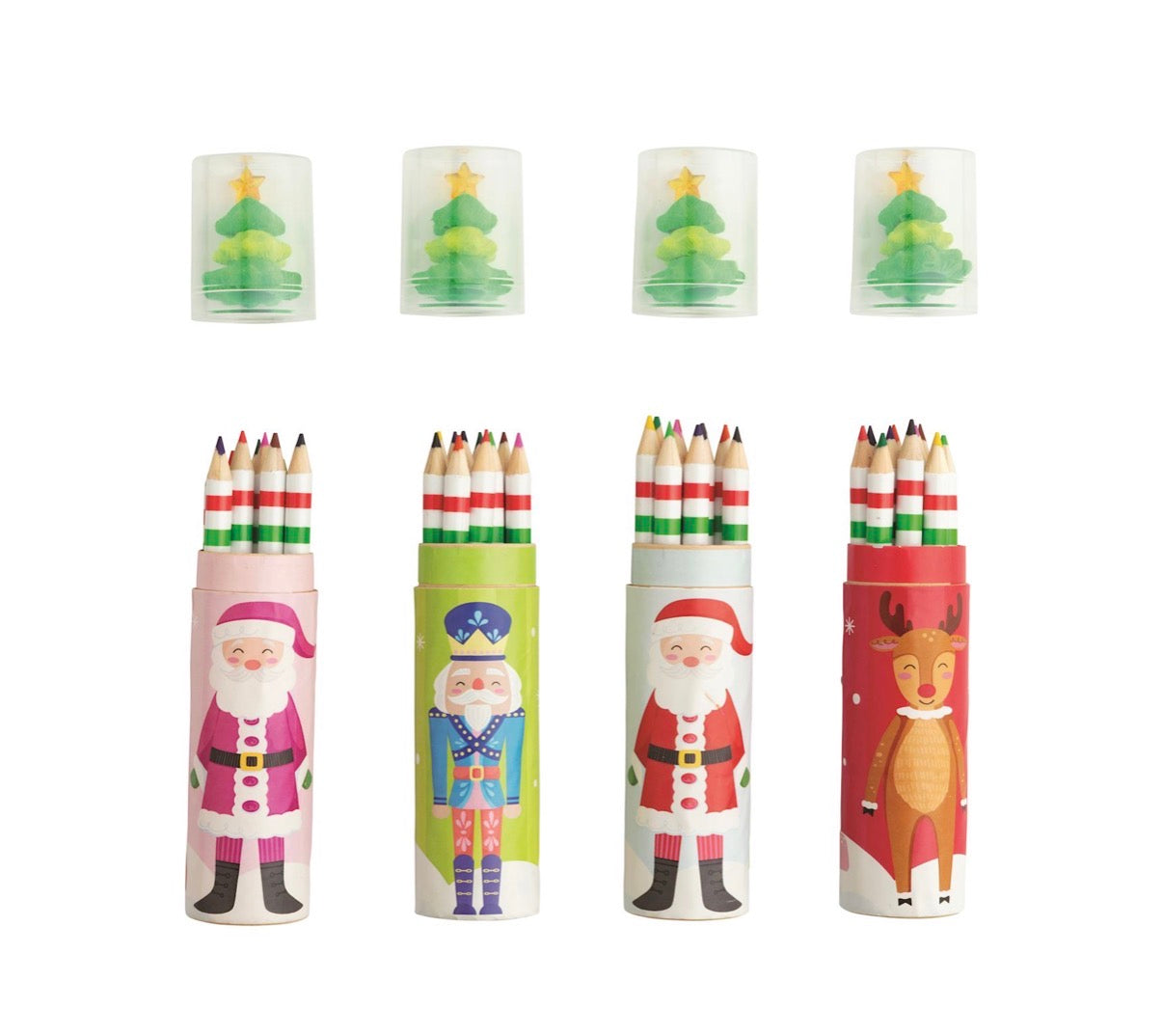 Christmas Pencil & Eraser Set