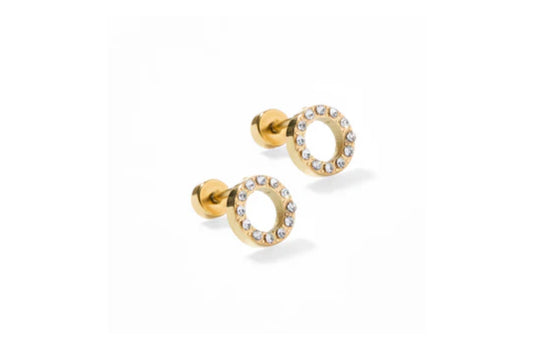 Screwback Stud Earrings - Lainey Gold