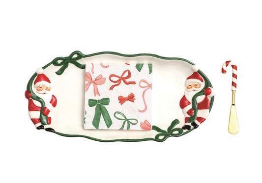 Bow Santa Hostess Set