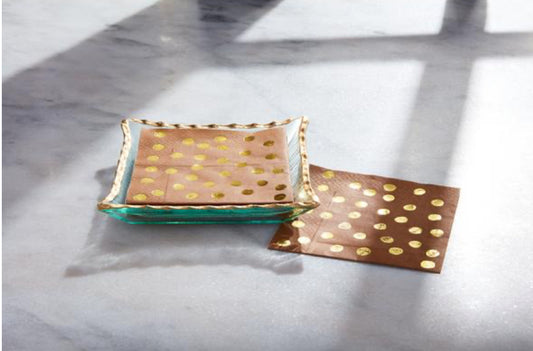 Gold Edge Cocktail Napkin Set