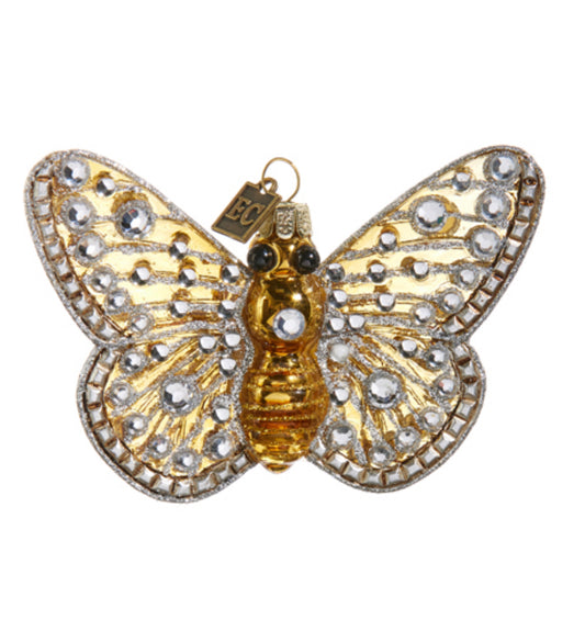 4.25" Jeweled Butterfly Ornament