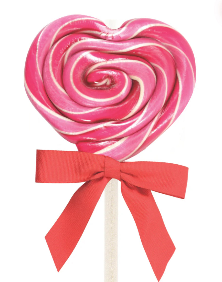 Organic Cherry Heart 2oz Lollipop