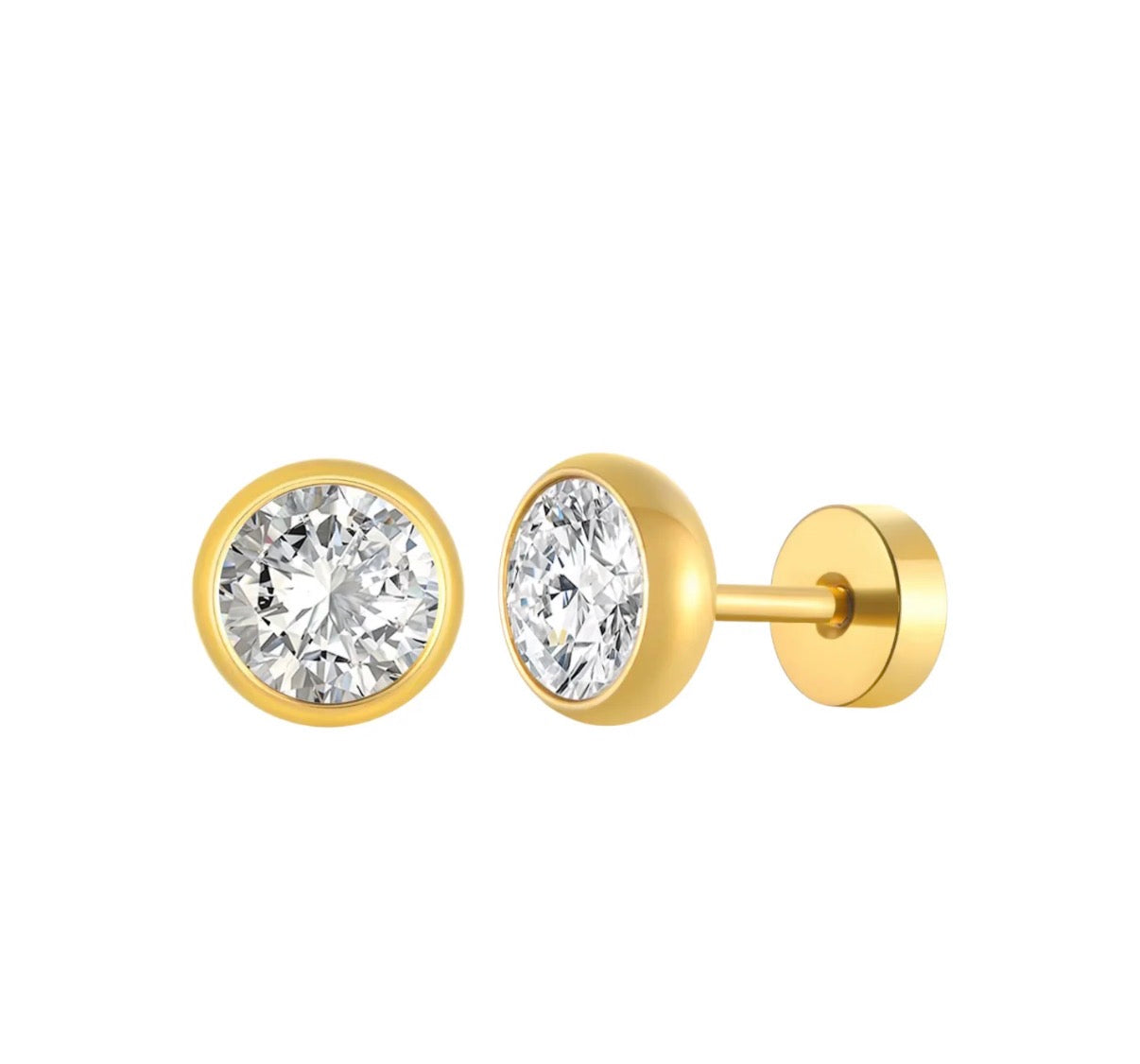 Shay Screwback Studs- Gold