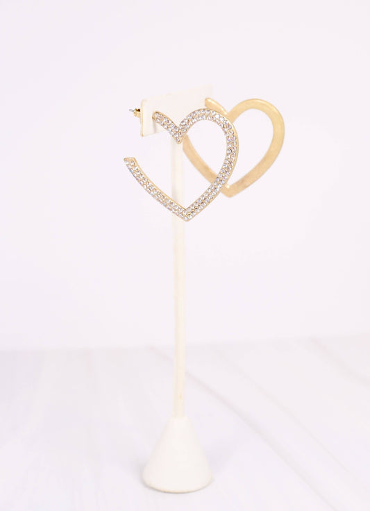 Braeden CZ Heart Earring CLEAR: Default