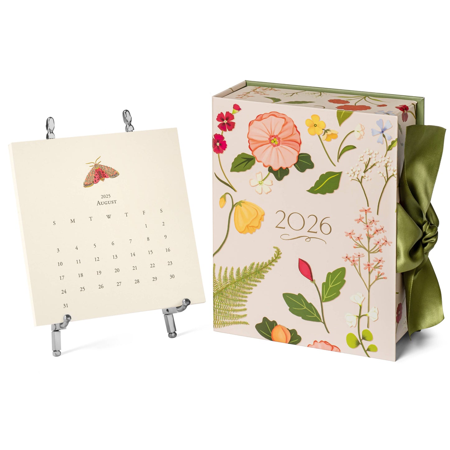 2026 Classic Desk Calendar: Silver Easel