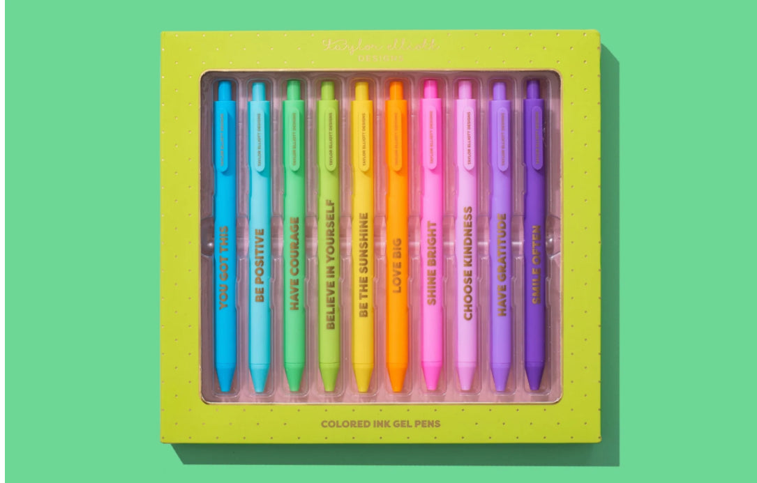 Set of 10 Colored Gel Pens
