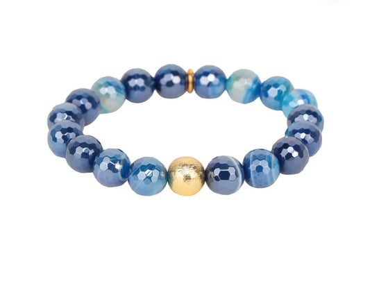 Melange Beaded Bracelet- Sapphire