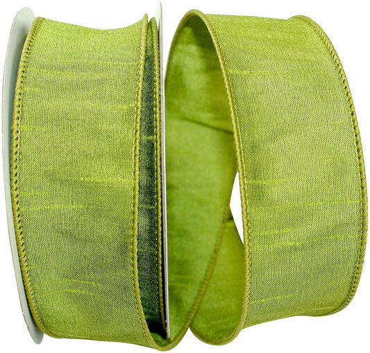 Dupioni Supreme Wired, Green Grass, 1-1/2 In, 10 Yards