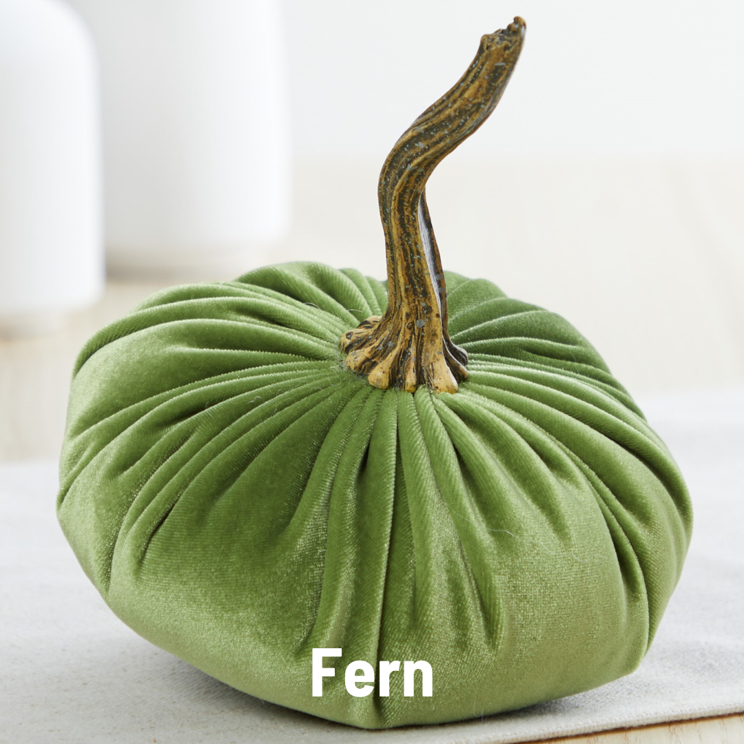 Pumpkin Small Velvet, Valentine's mantel, Autumn table, Gift: Olive