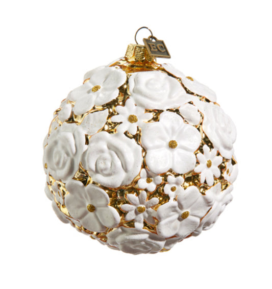 4" Mixed Blossom Ball Ornament