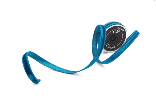 .75” Velvet Luster Turquoise Ribbon