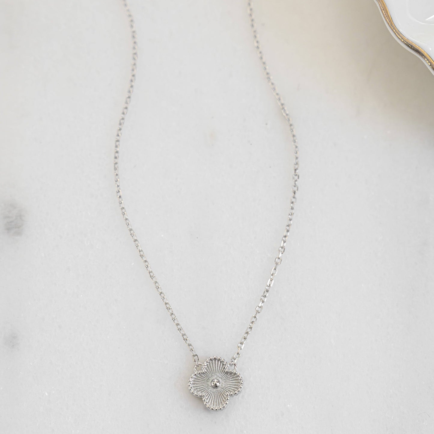 Ella Four Leaf Clover Necklace: Gold