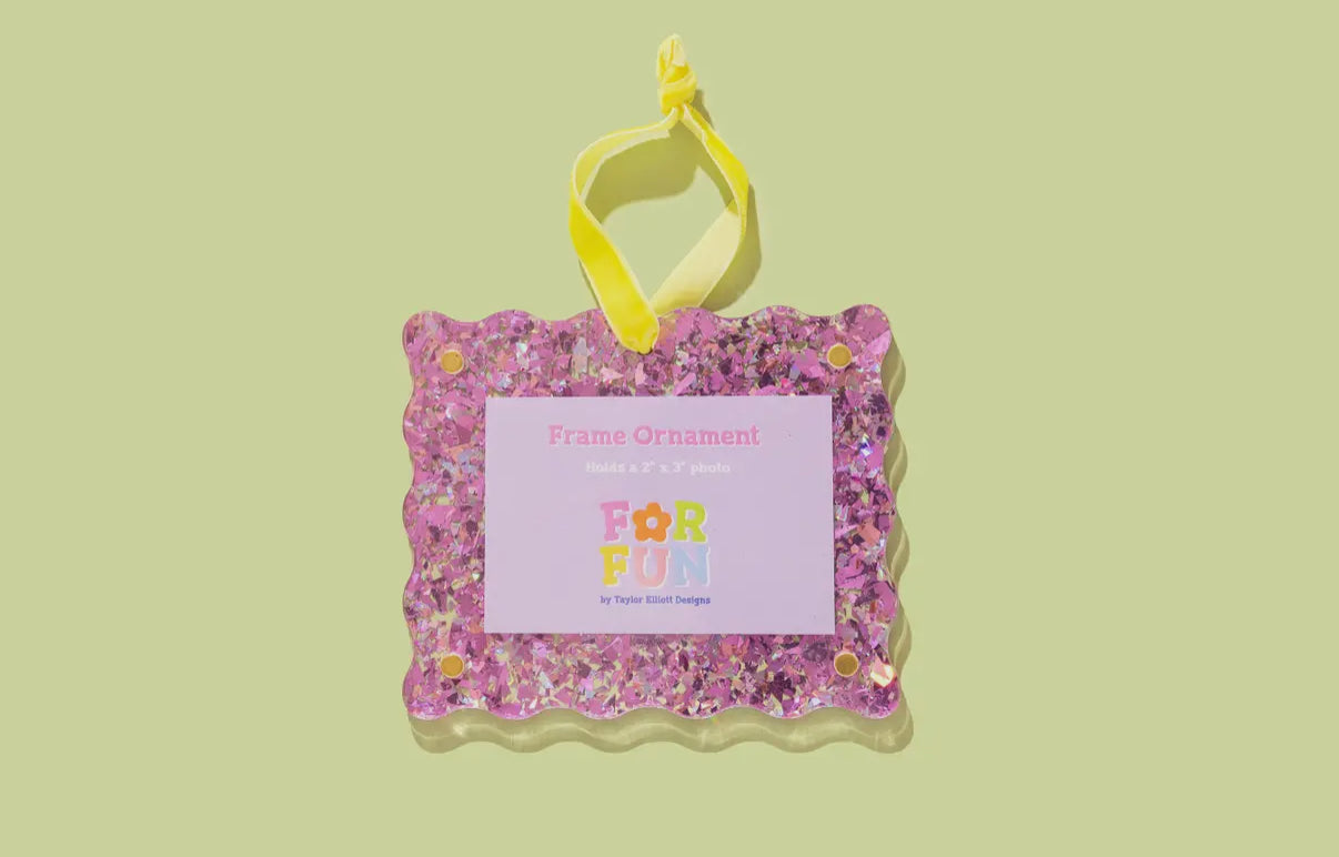 Acrylic Confetti Frame Ornaments