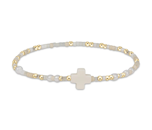 Hope Unwritten Signature Cross Bracelet - call me on my shellphone