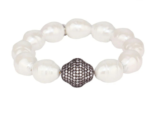 Isabel Pearl Bracelet- White