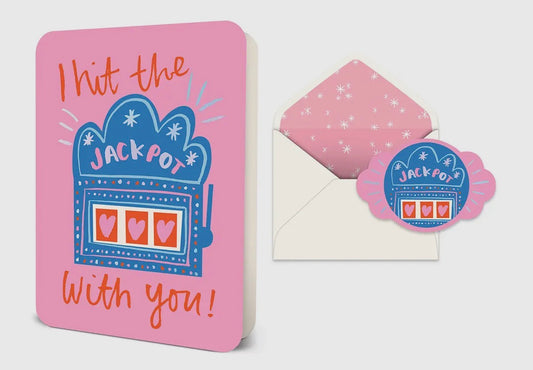 I Hit The Jackpot Deluxe Greeting Card