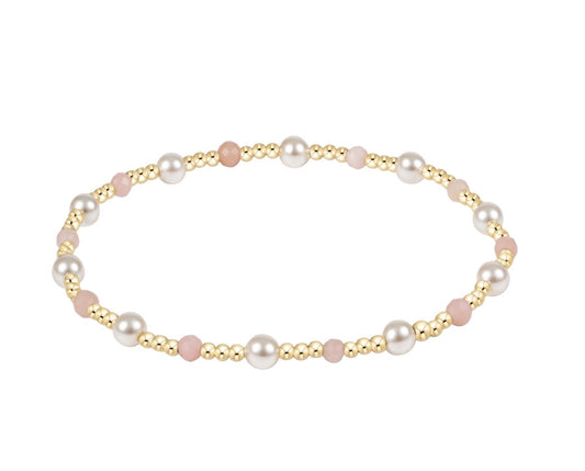 Pearl Sincerity 4mm Gem Bracelet - Pink Opal