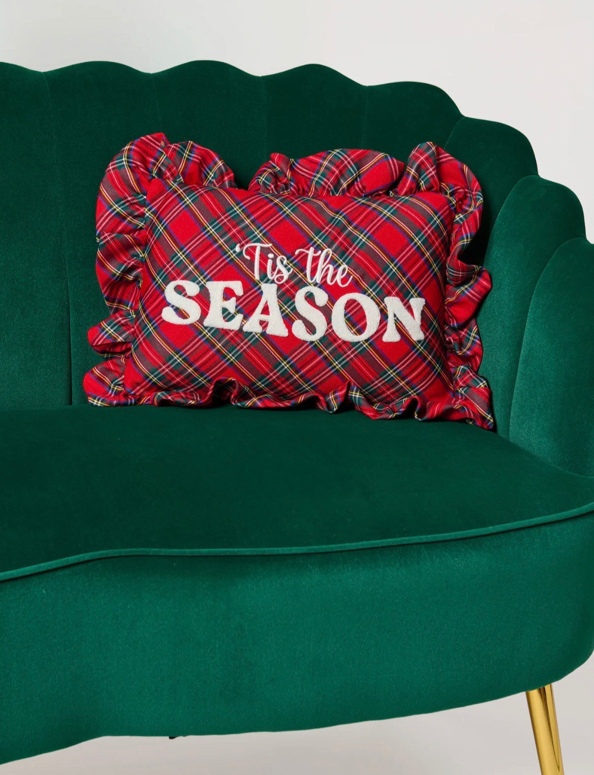 Tis the Season Plaid Pillow