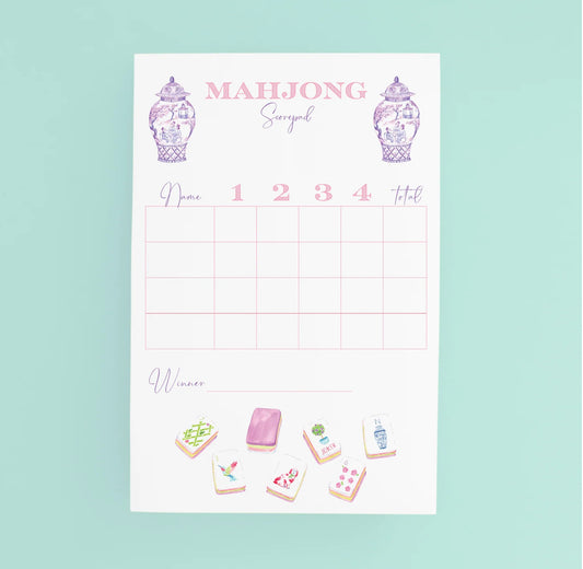 Mahjong Scorecard Pad - Taylor Tiles