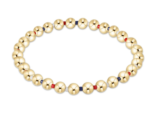 Grateful 5mm Bead Bracelet- Firecracker