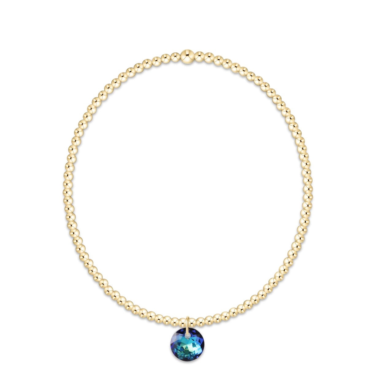 classic gold 2mm bracelet - reflection small charm