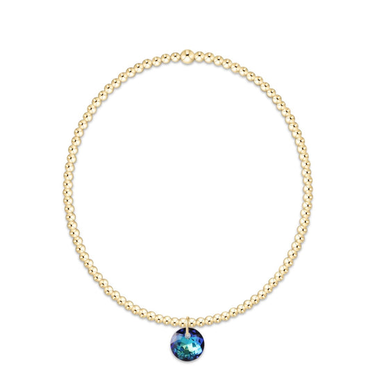 classic gold 2mm bracelet - reflection small charm