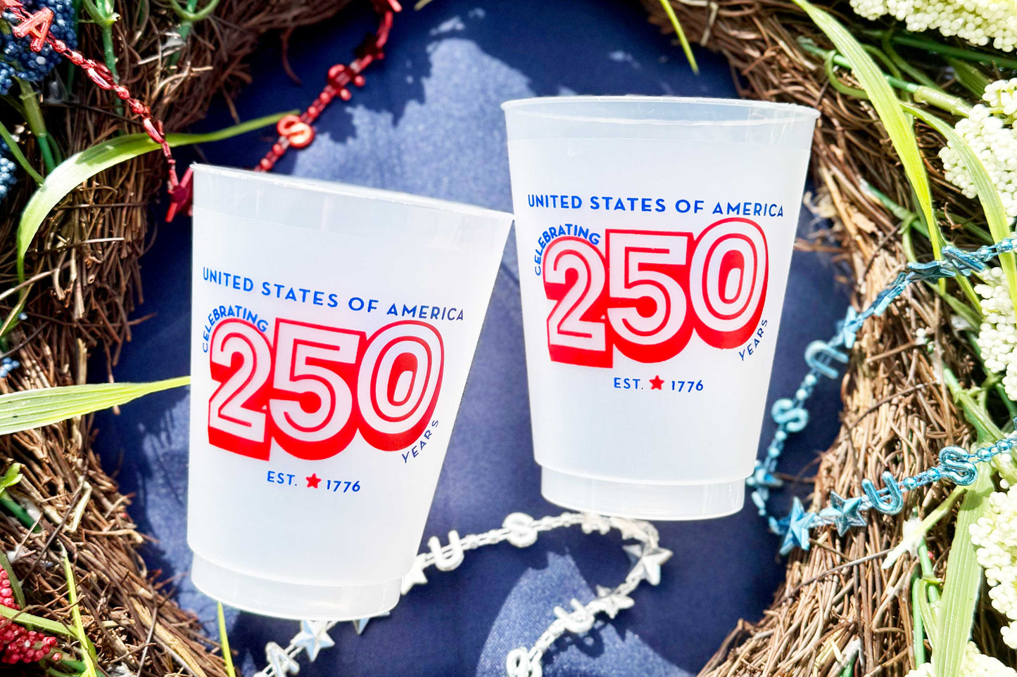 July 4th/Patriotic-America/USA 250 Frost Cup (10 ct bag)