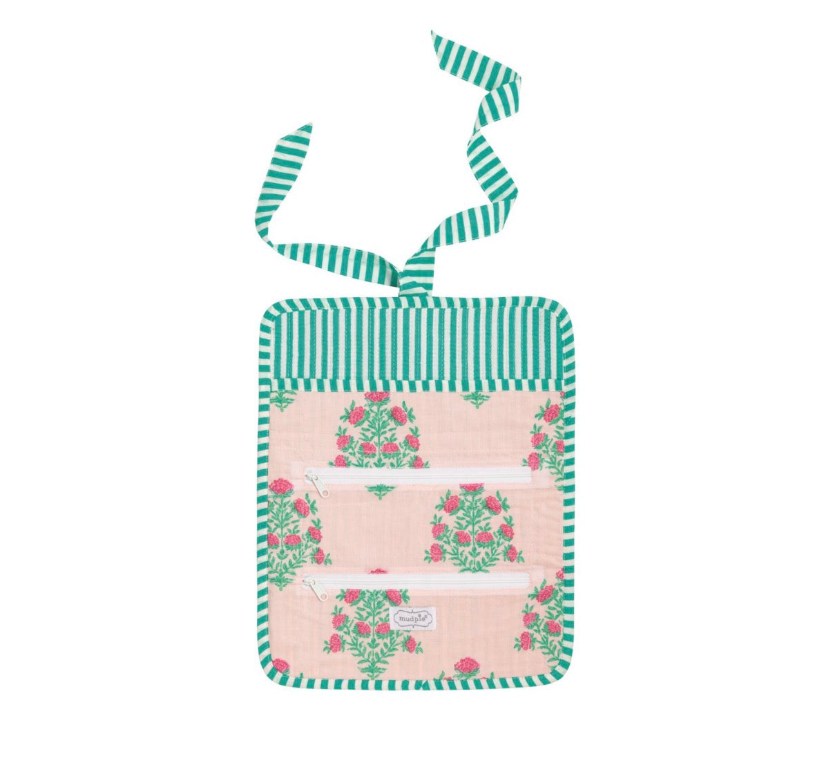 Block Print Jewelry Roll