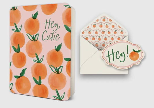 Hey Cutie Deluxe Greeting Card