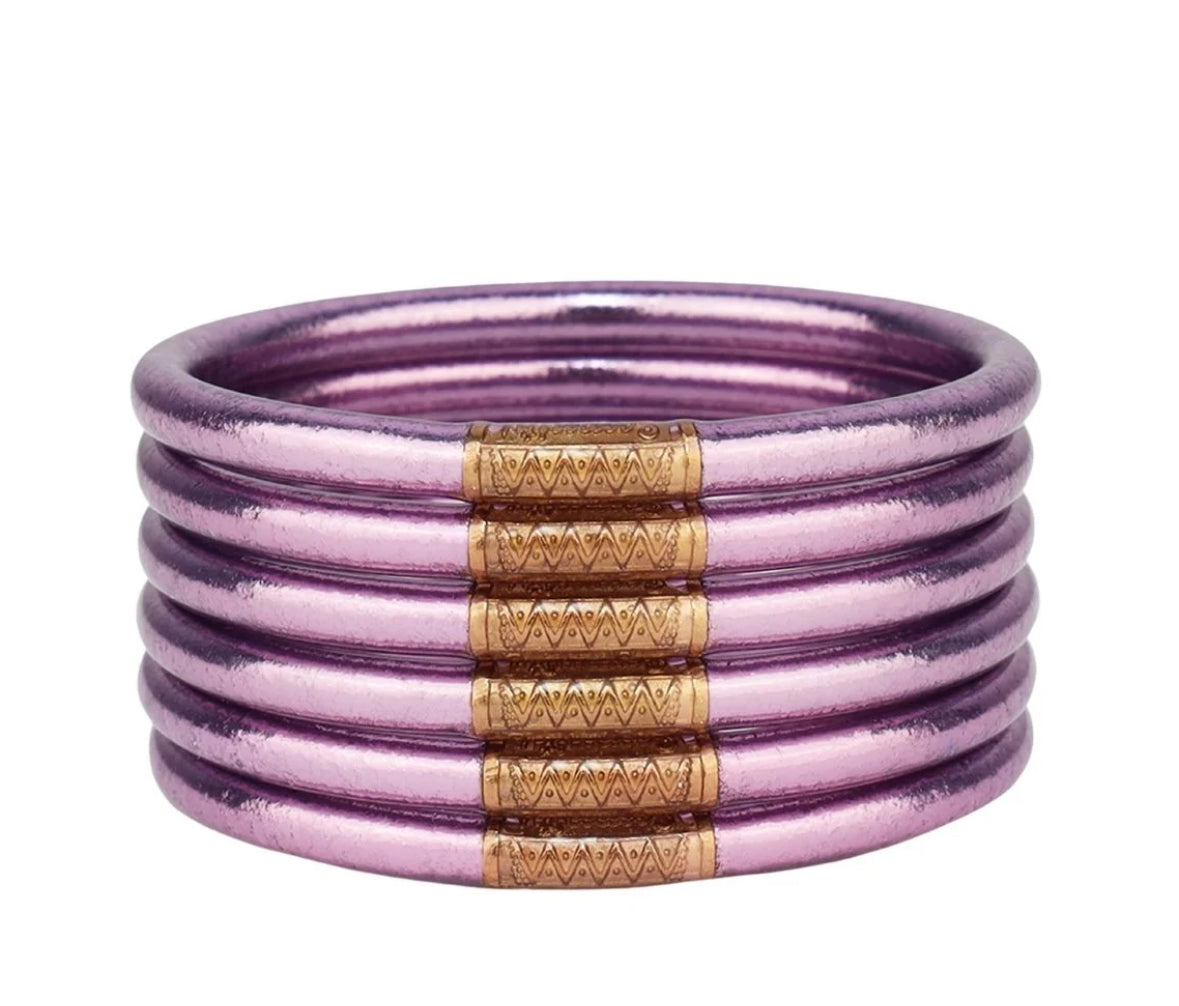 AWB Lila Lavender All Weather Bangles®, set of 6