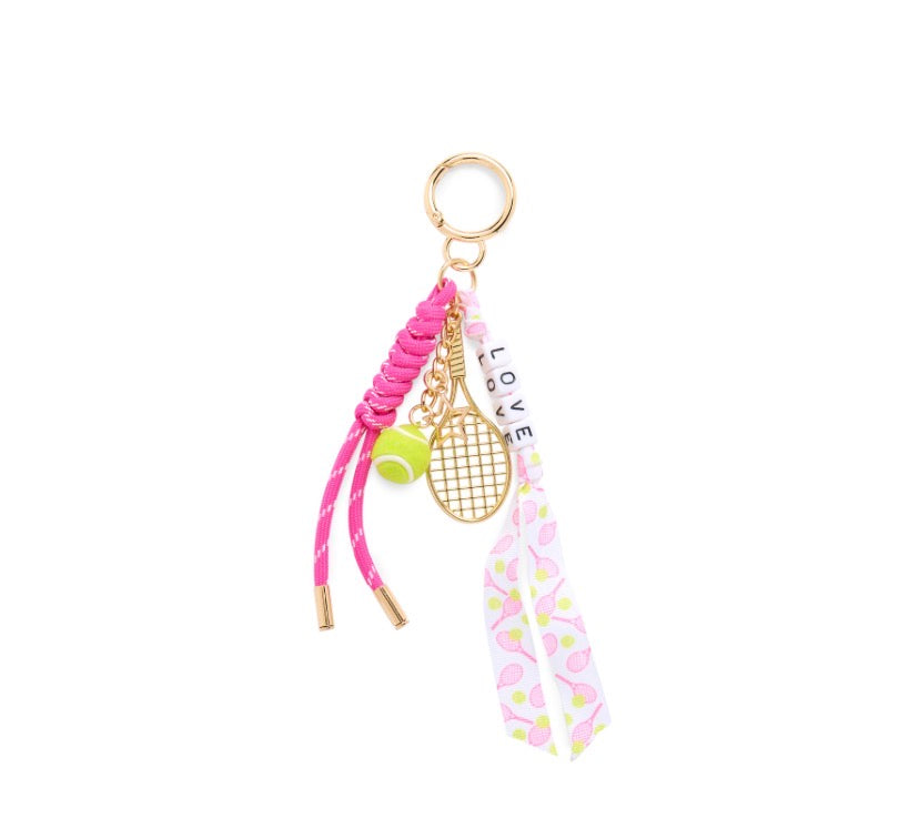 “LOVE” TENNIS BAG CHARM/KEY RING