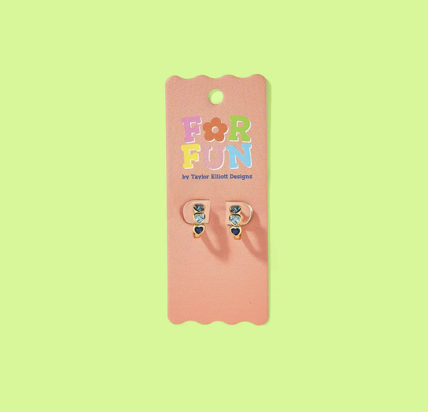 Lettie Blue Huggie Earrings