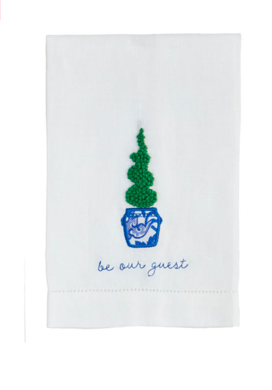 Be Our Guest Boxwood Tea Towel