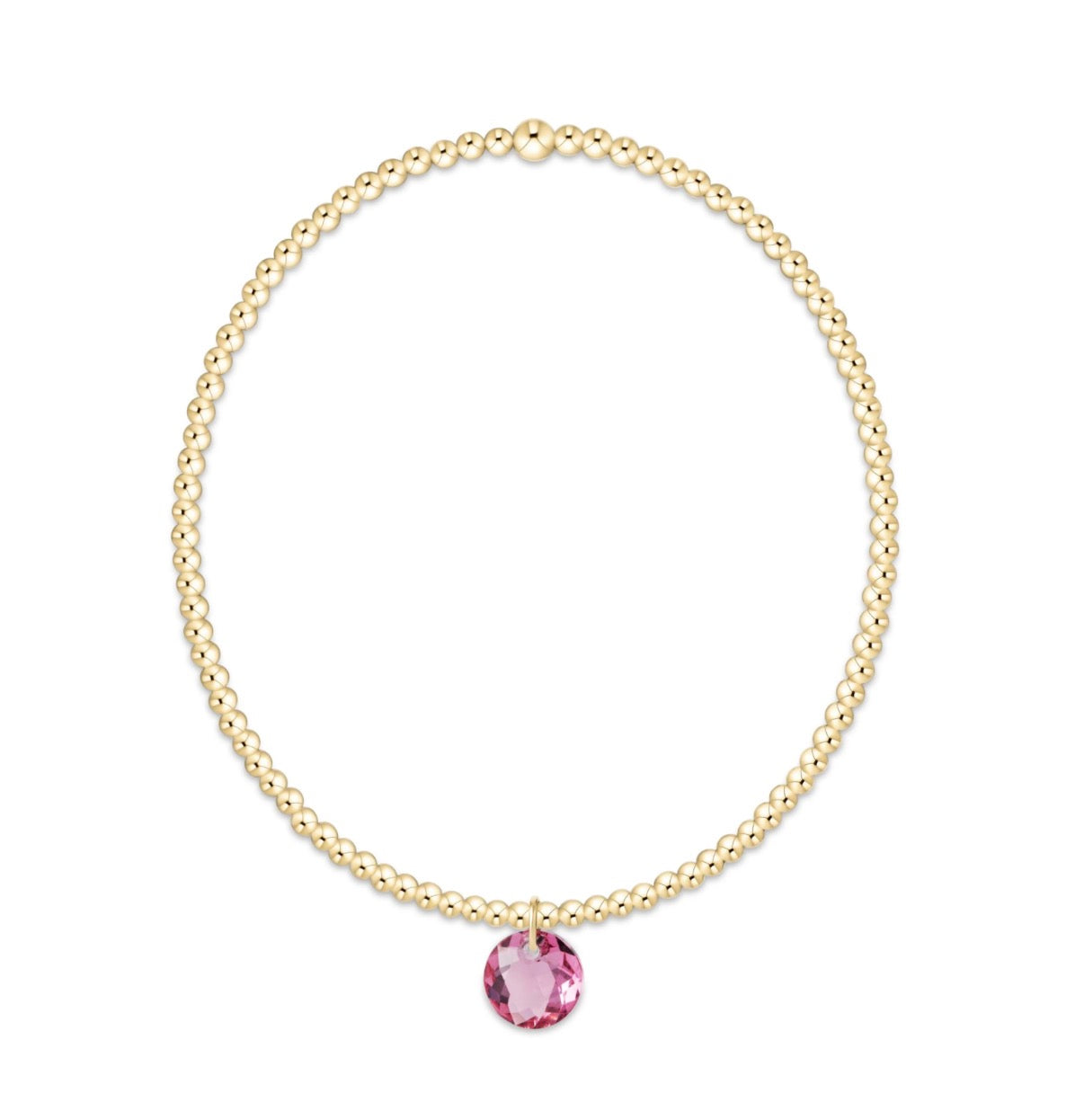 classic gold 2mm bracelet - reflection small charm
