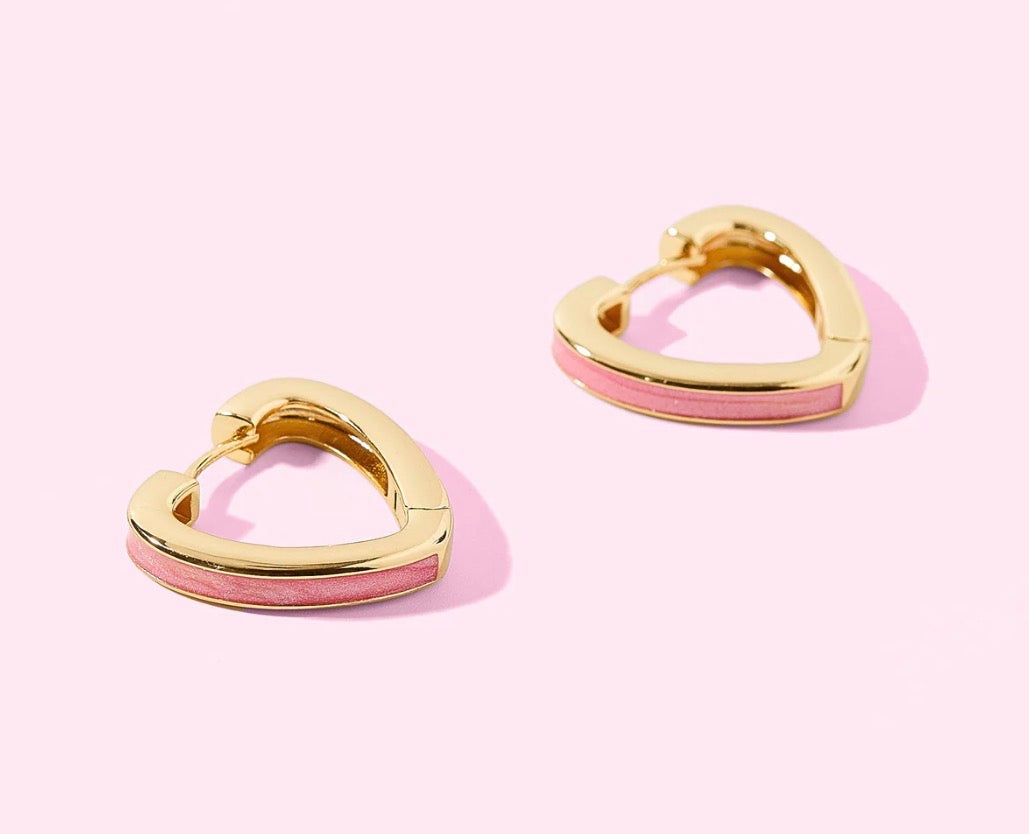 For Fun - Gigi Heart Huggie Earrings